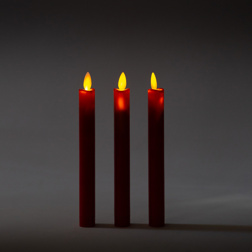  тонкие свечи красные в аренду  - EVENTLAB