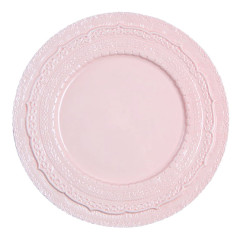 Charger plate ceramic pink «Leys» 33 cm