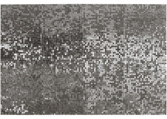 Wall made of silver sequins 2.4x3.6 m