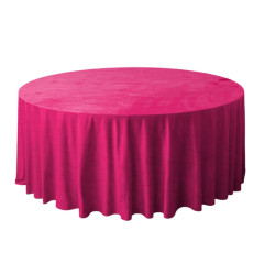 Tablecloths pink fuchsia round (velour) 3.4 m
