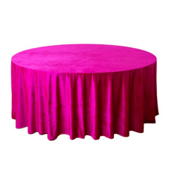 Rich fuchsia tablecloths round (velour) 3.4 m