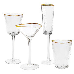 Glasses «Evans» transparent with gold rim set made of 4-ex
