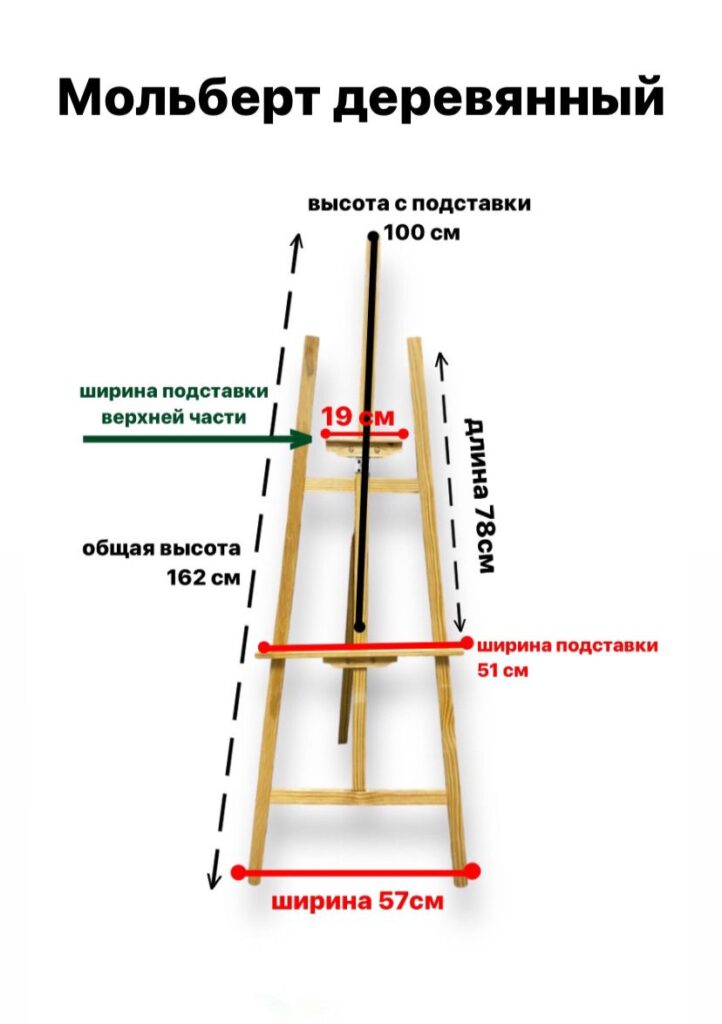 Мольберт деревянный 175 см — 2