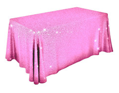 Tablecloths pink sequin rectangular