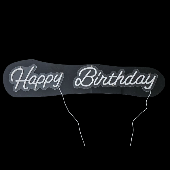 Неоновая надпись «Happy Birthday» (горизонтальная) — 1