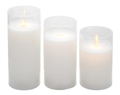 LED Candles «Oda» transparent set (with remote control)