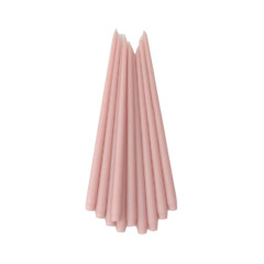 Candles AUNJELIN 30 cm, pack 5 pcs. — bledno-powder pink