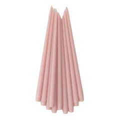 Candles AUNJELIN 40 cm, pack 5 pcs. — bledno-powder pink