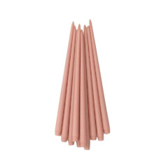 Candles AUNJELIN 30 cm, pack 5 pcs. — powder pink