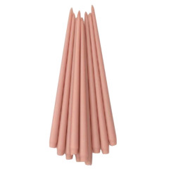 Candles AUNJELIN 40 cm, pack 5 pcs. — powder pink