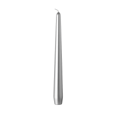 Paraffin candle 25 cm — silver