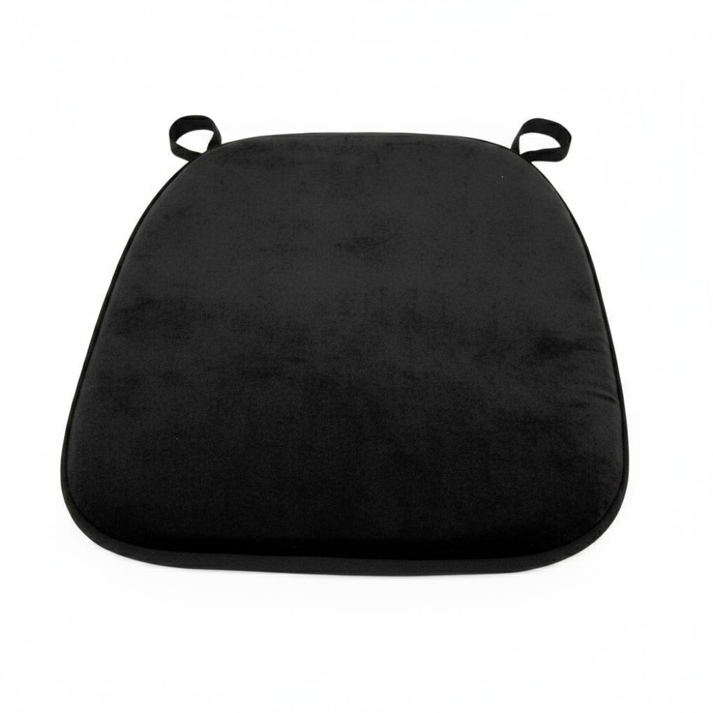Chair cushions black (velour)