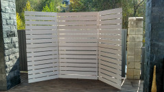 Фотоаймақ ақ ағаштан жасалған 2x3 м