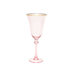 Glass «Dzhimbo» pink with gold rim 290 ml