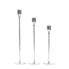 Candle holders «Ellans»set silver