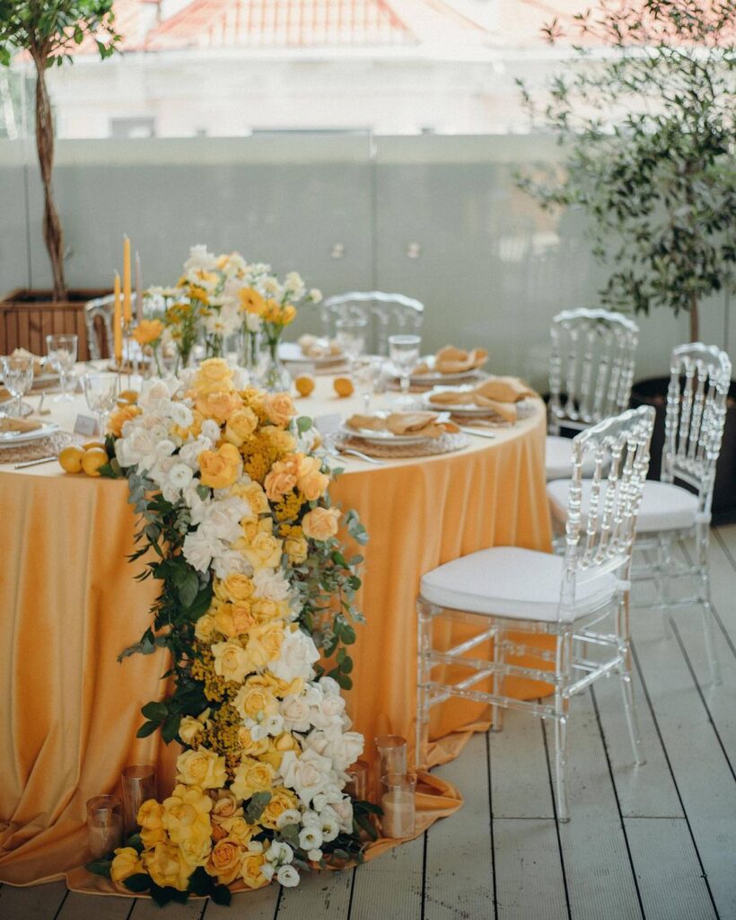 Скатерти желтые круглые (велюр) 3.4 м — 3