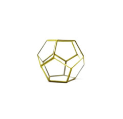 Florarium «Bona» gold
