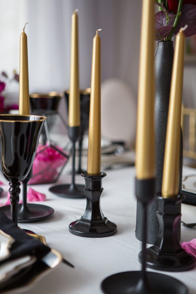 Candle holders «Feysi» black 10 cm — 2
