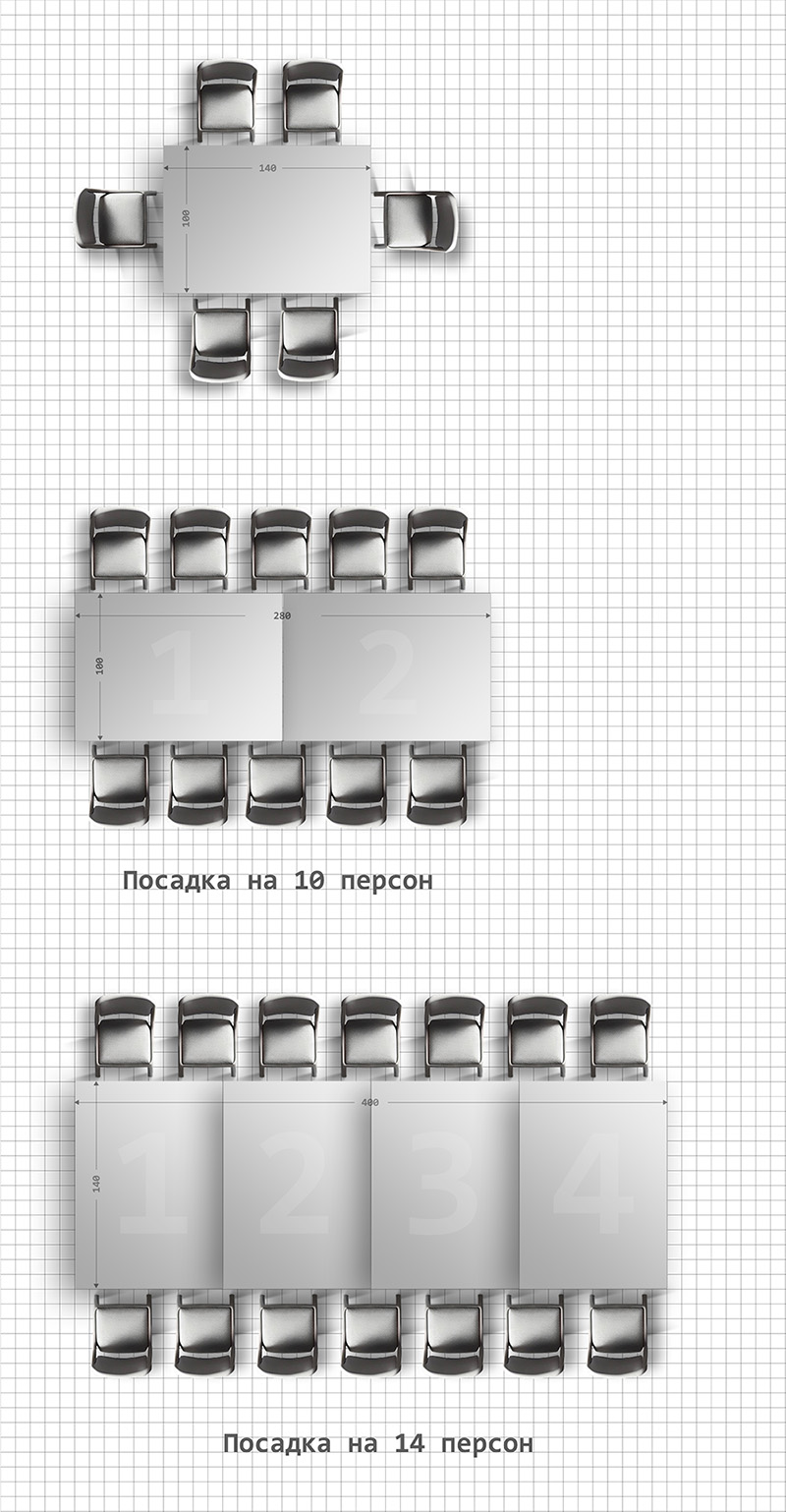 Столы прямоугольные 140 на 100 см — 6